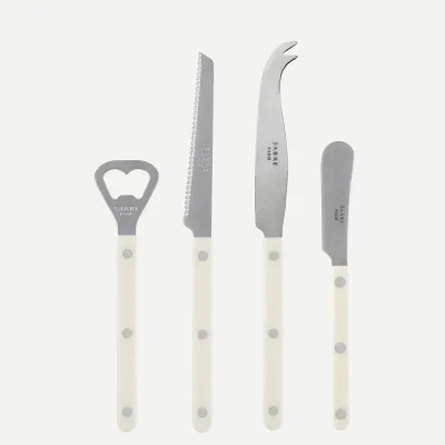Bistrot Vintage Ivory Bistrot Aperitif Set (Bottle Opener, Tomato Knife, Cheese Knife Large, Butter Spreader)
