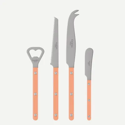 Bistrot Vintage Nude Pink Bistrot Aperitif Set (Bottle Opener, Tomato Knife, Cheese Knife Large, Butter Spreader)
