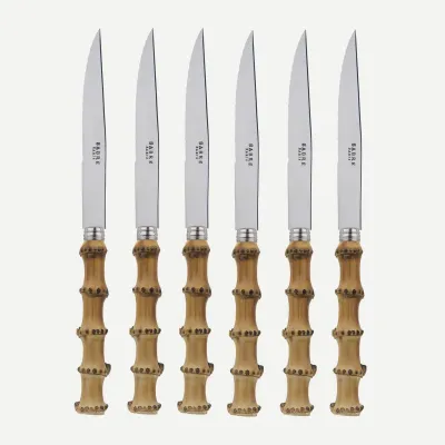 Panda Bamboo Set Of 6 Steak Knives