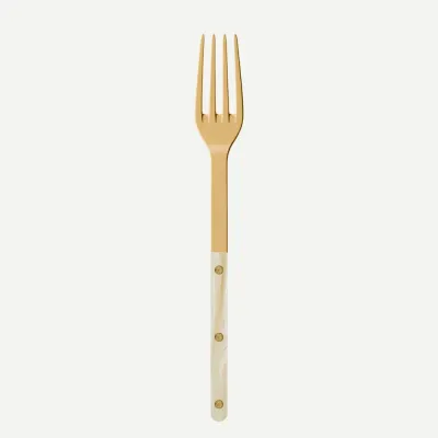 Bistrot Gold Horn Faux Horn Serving Fork 10"1/4