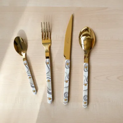 Bistrot Gold Dune Dune Ivory Flatware