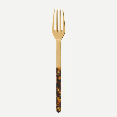 Bistrot Gold Faux Tortoise Serving Fork 10.25"
