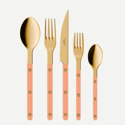 Bistrot Gold Solid Nude Pink Flatware