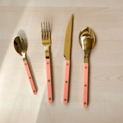 Bistrot Gold Solid Nude Pink Flatware