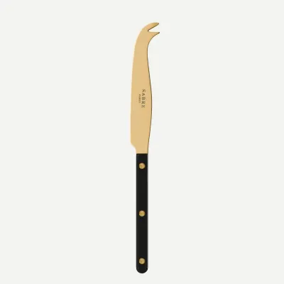 Bistrot Gold Solid Black Cheese Knife Large 9"1/2