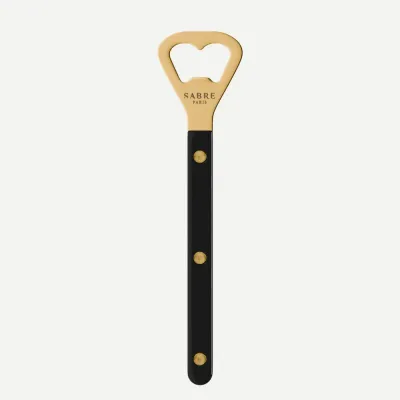 Bistrot Gold Solid Black Bottle Opener 6"1/4