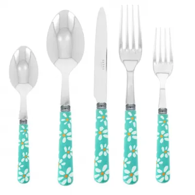 Daisy Turquoise 2-Pc Fish Serving Set 11" (Knife, Fork)