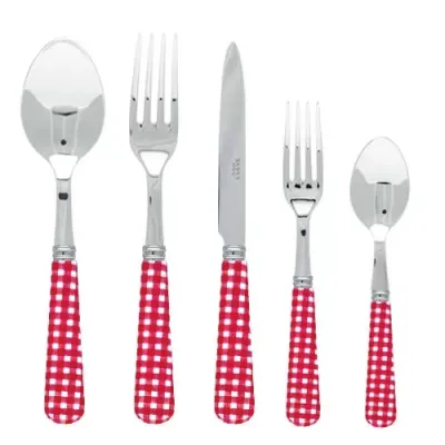 Gingham Red Steak Knife 9"