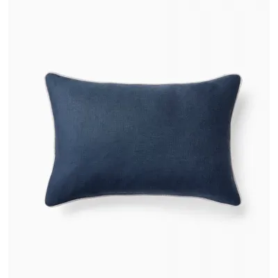 Manarola Decorative Pillow 12 x 18 Indigo/Platinum