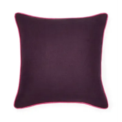 Manarola Decorative Pillow 20 x 20 Aubergine/Flamingo