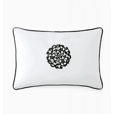 Storia Decorative Pillow 12 x 18 White/Black