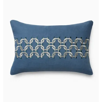 Bardi Decorative Pillow 12 x 18 Cadet/Grey