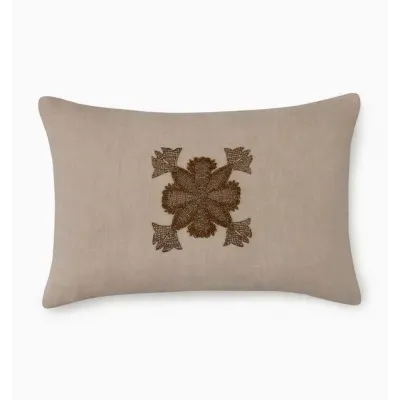 Neviano Decorative Pillow 12 x 18 Natural/Gold