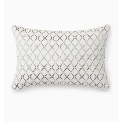 Amaro Decorative Pillow 12 x 18 White/Taupe