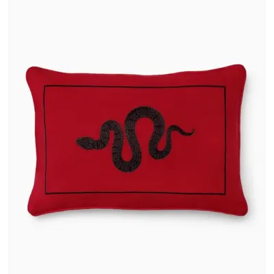 Lny2025 Snake Dec Pillow 12 x 18" Red/Black