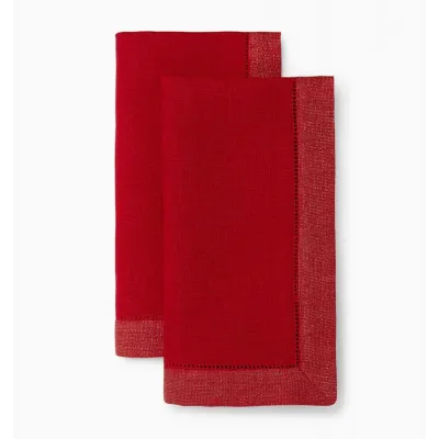 Filetto Set of 4 Dinner Napkin 20 x 20 Red/Gold