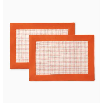 Mikela Set of 4 Placemat 14 x 20 Tangerine