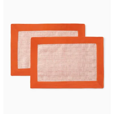 Mikelina Set of 4 Placemat 14 x 20 Tangerine