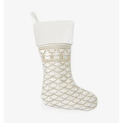 Bolzano Zardozi Stocking Ivory/Gold