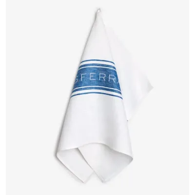 Parma Kitchen Towel Set of 2 18 x 28 White/Blue