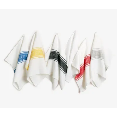 Parma Kitchen Towel Set of 2 18 x 28 White/Blue