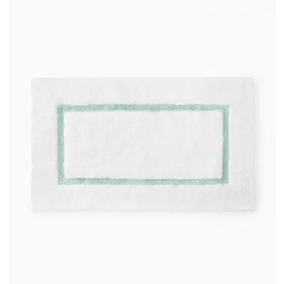 Lindo White/Aqua Bath Rug