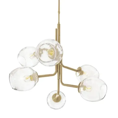 Caledonia Modern Brass Chandelier