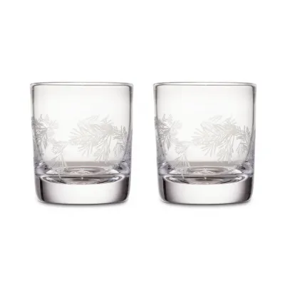 Engraved Pine Ascutney Double Old-Fashioned in Gift Box - Set of 2