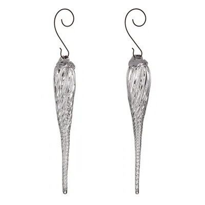 Optic Icicle Ornament Set of 2