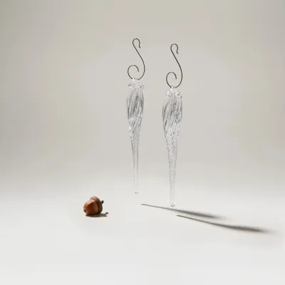 Optic Icicle Ornament Set of 2