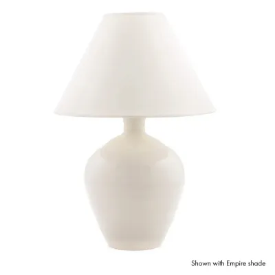 Belmont Crackle Ivory Pottery Lamp Medium