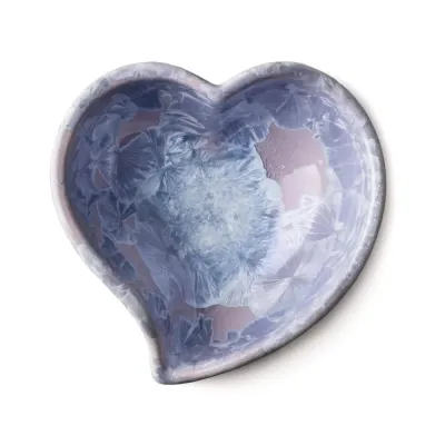 Crystalline Lilac Heart Dish
