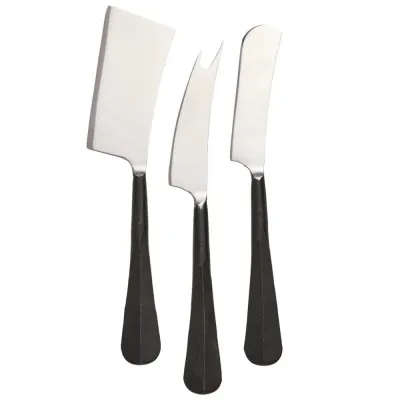 Woodbury Black Cheese Knife Set