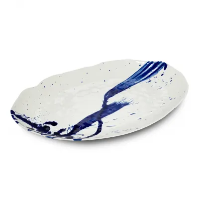 Burlington Artisan Blue Oval Platter - Large