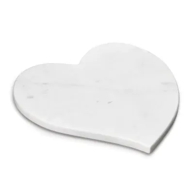 Marble Heart Board - White