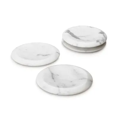 Marble Coasters, Set Of 4 - White