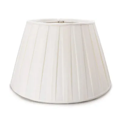 Linen Pembroke Pleated Shade - Snow 16 Inch