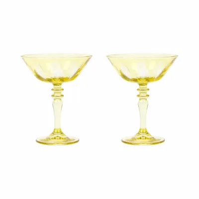 Acqua Rialto Glass Coupe 10 oz Limoncello (Light Yellow)
