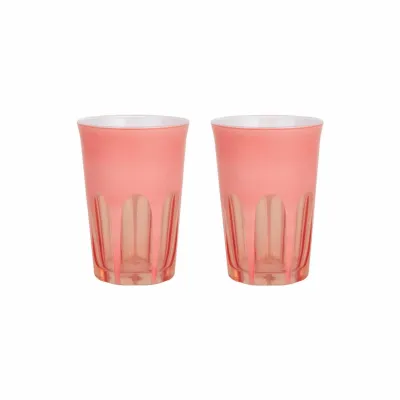 Milk Rialto Glass Tumbler 10 oz Salmon