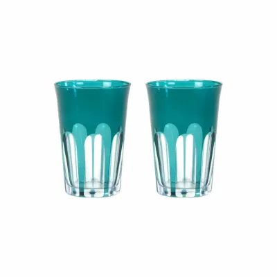Acqua Rialto Glass Tumbler 10 oz Millicent (Dark Green)