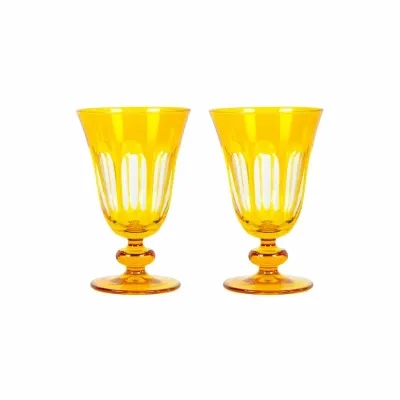 Acqua Rialto Glass Tulip 10 oz Ginger (Dark Yellow)