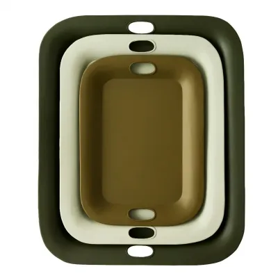 Toleware Metal Nesting Trays Set of 3 Fern