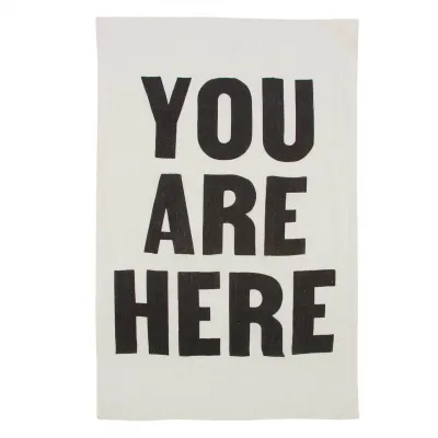 You Are Here Pure Linen Tea Towel