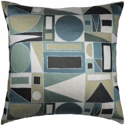 Chemin Teal 20 x 20 in Square Pillow