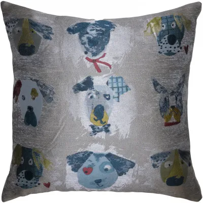 Doggy Multi 24 x 24 in Square Pillow