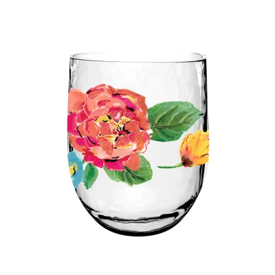 Garden Floral Melamine Double Old Fashioned, 14.6 oz.