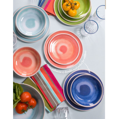 Raku Aqua Melamine Dinnerware