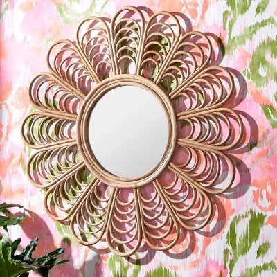 Flower Shaped Wall Mirror Cane
