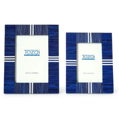 Stacks Navy Blue Photo Frame Set of 2