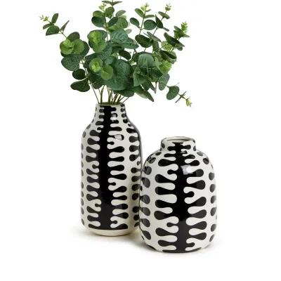 Set of Two Jigsaw Vases